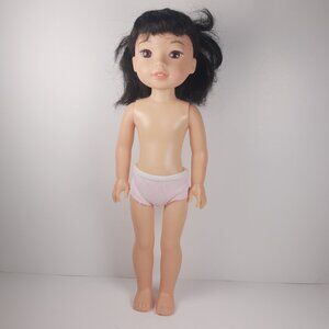 American Girl Doll Dark Brown Hair Eyes 14" No Freckles WellieWIshers Emerson?
